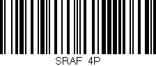 Código de barras (EAN, GTIN, SKU, ISBN): 'SRAF/4P'