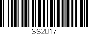 Código de barras (EAN, GTIN, SKU, ISBN): 'SS2017'