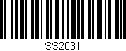 Código de barras (EAN, GTIN, SKU, ISBN): 'SS2031'