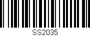 Código de barras (EAN, GTIN, SKU, ISBN): 'SS2035'