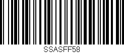 Código de barras (EAN, GTIN, SKU, ISBN): 'SSASFF58'