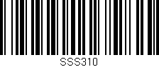 Código de barras (EAN, GTIN, SKU, ISBN): 'SSS310'