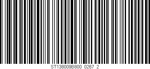 Código de barras (EAN, GTIN, SKU, ISBN): 'ST138009B800_0267_2'