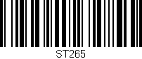 Código de barras (EAN, GTIN, SKU, ISBN): 'ST265'