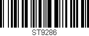 Código de barras (EAN, GTIN, SKU, ISBN): 'ST9286'