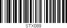 Código de barras (EAN, GTIN, SKU, ISBN): 'STX089'