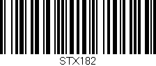 Código de barras (EAN, GTIN, SKU, ISBN): 'STX182'