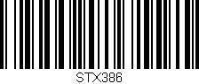 Código de barras (EAN, GTIN, SKU, ISBN): 'STX386'
