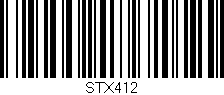 Código de barras (EAN, GTIN, SKU, ISBN): 'STX412'