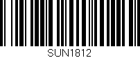 Código de barras (EAN, GTIN, SKU, ISBN): 'SUN1812'