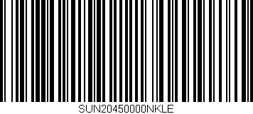 Código de barras (EAN, GTIN, SKU, ISBN): 'SUN20450000NKLE'