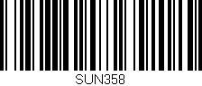 Código de barras (EAN, GTIN, SKU, ISBN): 'SUN358'