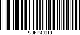 Código de barras (EAN, GTIN, SKU, ISBN): 'SUNF40013'