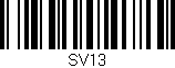 Código de barras (EAN, GTIN, SKU, ISBN): 'SV13'