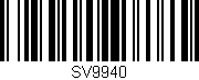 Código de barras (EAN, GTIN, SKU, ISBN): 'SV9940'