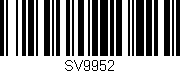 Código de barras (EAN, GTIN, SKU, ISBN): 'SV9952'