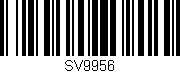 Código de barras (EAN, GTIN, SKU, ISBN): 'SV9956'