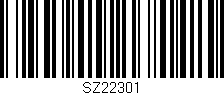 Código de barras (EAN, GTIN, SKU, ISBN): 'SZ22301'