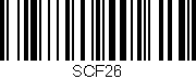 Código de barras (EAN, GTIN, SKU, ISBN): 'Scf26'