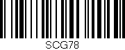 Código de barras (EAN, GTIN, SKU, ISBN): 'Scg78'