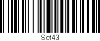 Código de barras (EAN, GTIN, SKU, ISBN): 'Sct43'