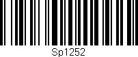 Código de barras (EAN, GTIN, SKU, ISBN): 'Sp1252'