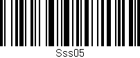 Código de barras (EAN, GTIN, SKU, ISBN): 'Sss05'