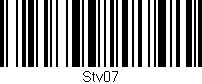 Código de barras (EAN, GTIN, SKU, ISBN): 'Stv07'