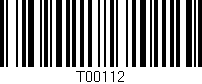 Código de barras (EAN, GTIN, SKU, ISBN): 'T00112'