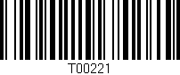 Código de barras (EAN, GTIN, SKU, ISBN): 'T00221'