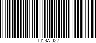 Código de barras (EAN, GTIN, SKU, ISBN): 'T026A-022'