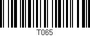 Código de barras (EAN, GTIN, SKU, ISBN): 'T065'
