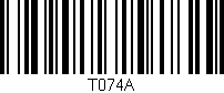 Código de barras (EAN, GTIN, SKU, ISBN): 'T074A'