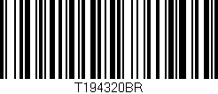 Código de barras (EAN, GTIN, SKU, ISBN): 'T194320BR'