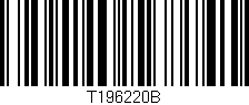 Código de barras (EAN, GTIN, SKU, ISBN): 'T196220B'