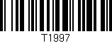 Código de barras (EAN, GTIN, SKU, ISBN): 'T1997'
