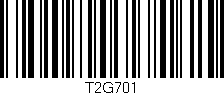 Código de barras (EAN, GTIN, SKU, ISBN): 'T2G701'