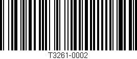 Código de barras (EAN, GTIN, SKU, ISBN): 'T3261-0002'