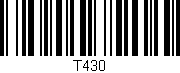 Código de barras (EAN, GTIN, SKU, ISBN): 'T430'
