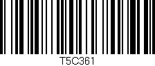 Código de barras (EAN, GTIN, SKU, ISBN): 'T5C361'