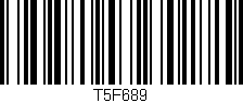 Código de barras (EAN, GTIN, SKU, ISBN): 'T5F689'