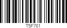 Código de barras (EAN, GTIN, SKU, ISBN): 'T5F701'