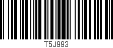 Código de barras (EAN, GTIN, SKU, ISBN): 'T5J993'