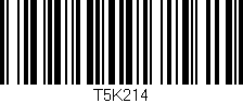 Código de barras (EAN, GTIN, SKU, ISBN): 'T5K214'
