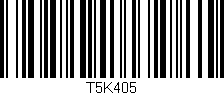 Código de barras (EAN, GTIN, SKU, ISBN): 'T5K405'