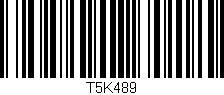 Código de barras (EAN, GTIN, SKU, ISBN): 'T5K489'