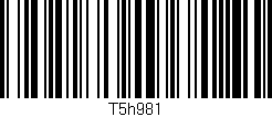 Código de barras (EAN, GTIN, SKU, ISBN): 'T5h981'