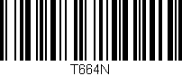 Código de barras (EAN, GTIN, SKU, ISBN): 'T664N'