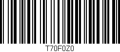 Código de barras (EAN, GTIN, SKU, ISBN): 'T70F0Z0'