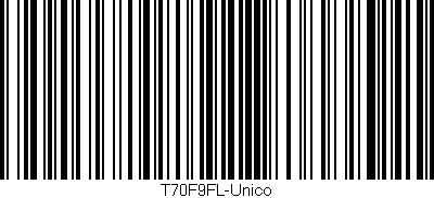 Código de barras (EAN, GTIN, SKU, ISBN): 'T70F9FL-Unico'
